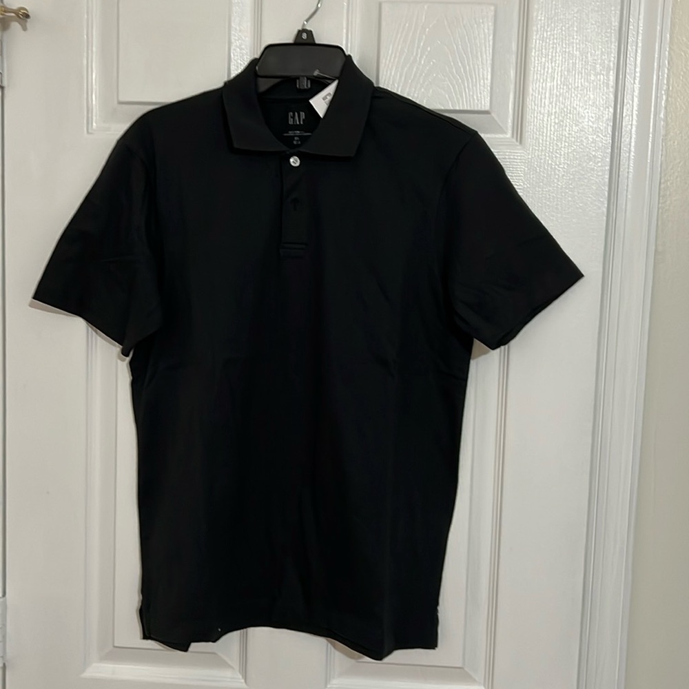 GAP MEN Organic Cotton Polo Shirt black XS